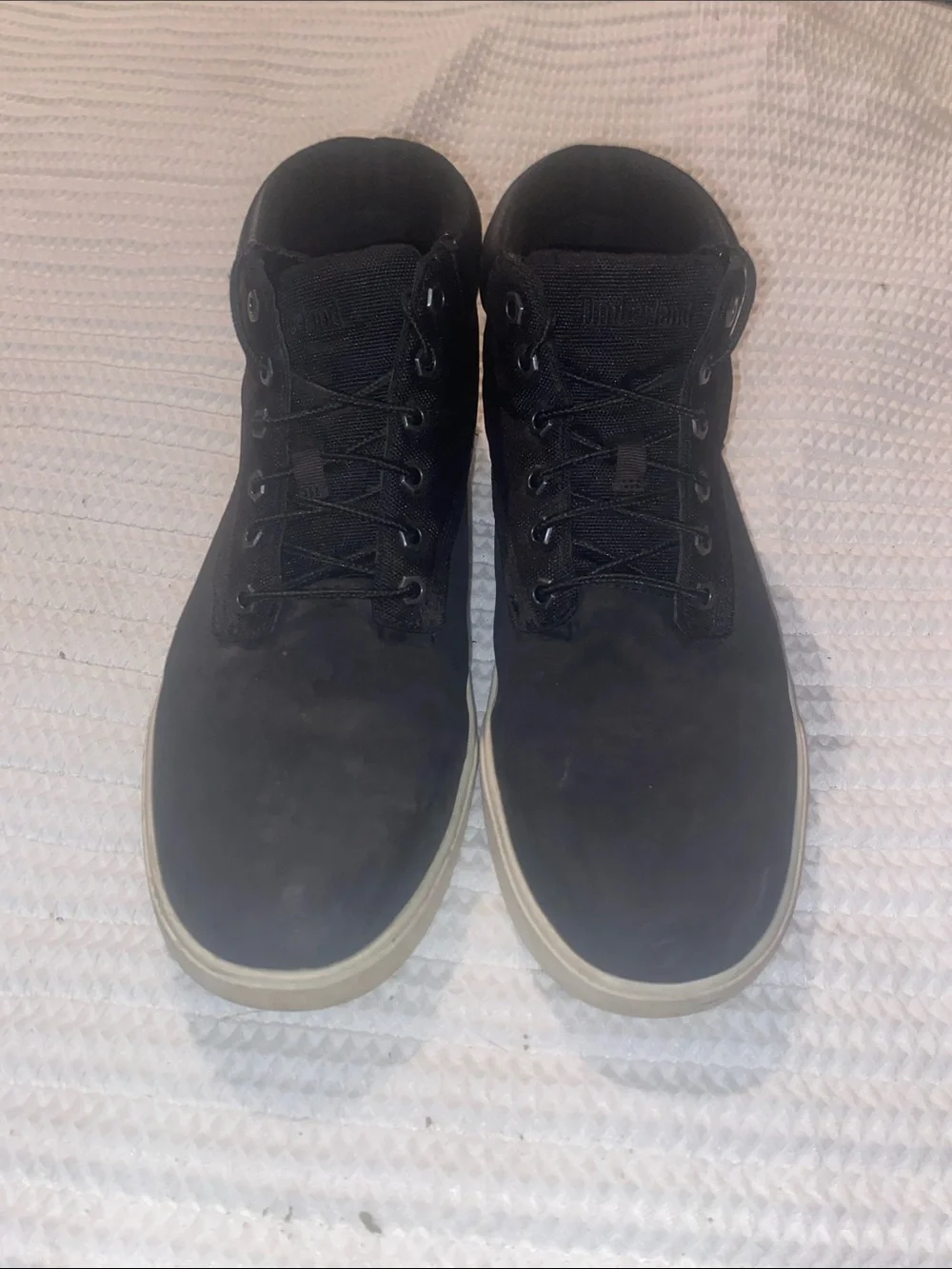 Timberland Black Chukka Boots with White Sole size 10.5 mens